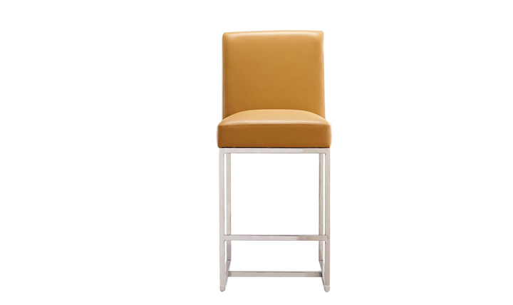 Manhattan Comfort Element Metal Upholstered Counter Stool
