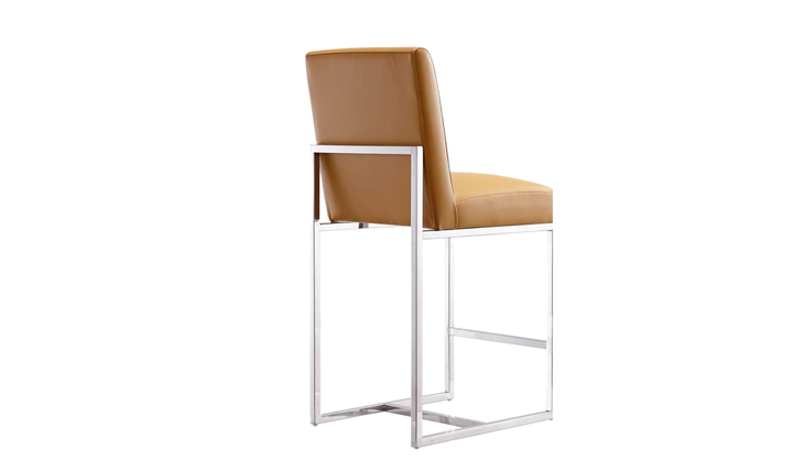 Manhattan Comfort Element Metal Upholstered Counter Stool