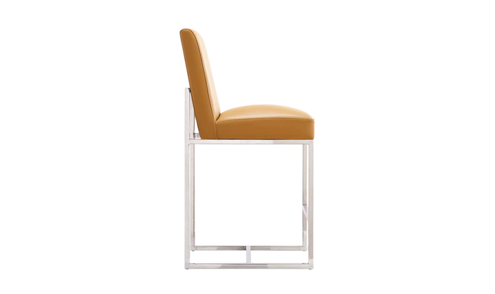 Manhattan Comfort Element Metal Upholstered Counter Stool