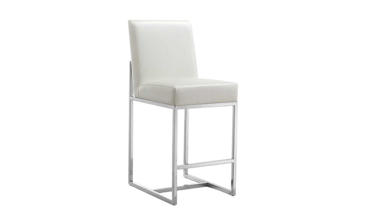 Manhattan Comfort Element Metal Upholstered Counter Stool