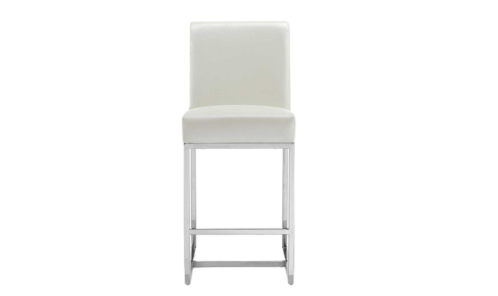 Manhattan Comfort Element Metal Upholstered Counter Stool