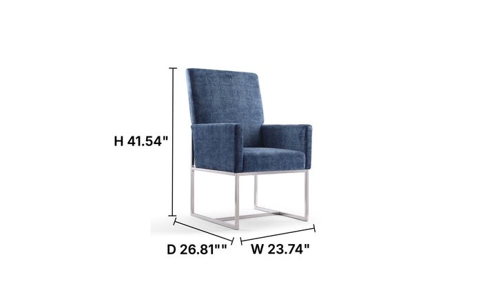 Manhattan Comfort Element Velvet Metal Accent Chair-Jennifer Furniture