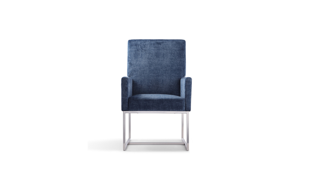 Manhattan Comfort Element Velvet Metal Accent Chair-Jennifer Furniture