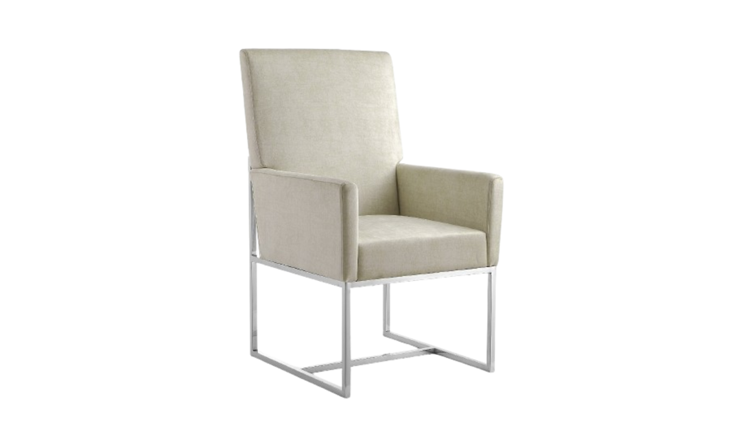 Manhattan Comfort Element Velvet Metal Accent Chair-Jennifer Furniture