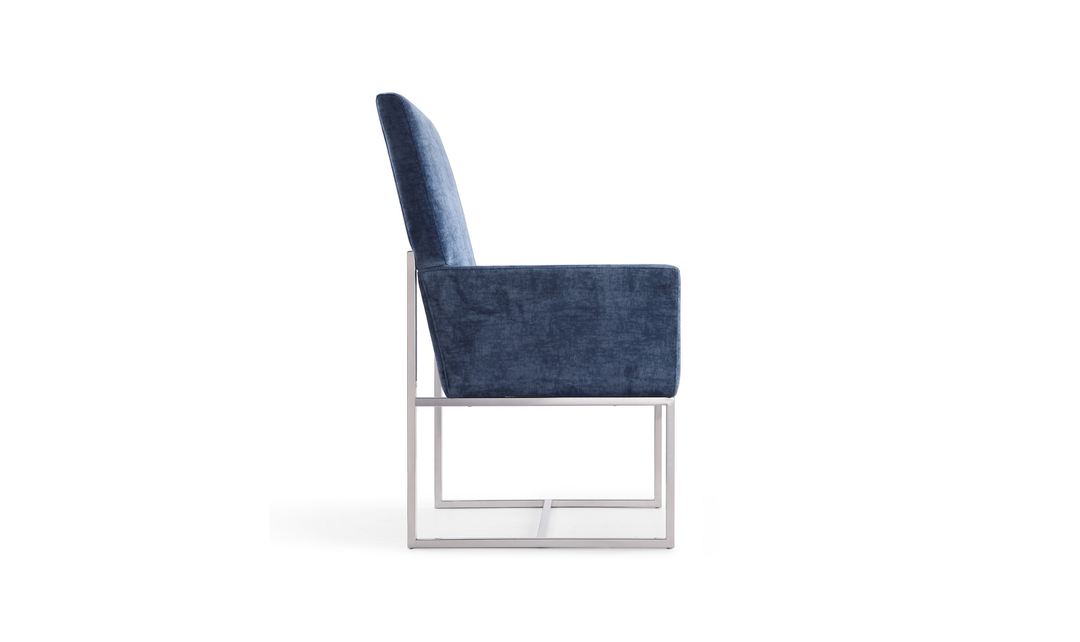 Manhattan Comfort Element Velvet Metal Accent Chair-Jennifer Furniture