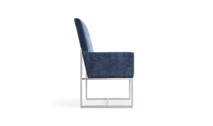 Manhattan Comfort Element Velvet Metal Accent Chair-Jennifer Furniture