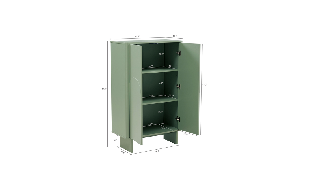 Manhattan Comfort Ella Accent Cabinet-Jennifer Furniture