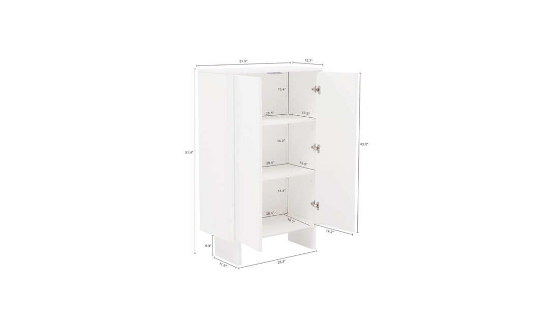 Manhattan Comfort Ella Accent Cabinet-Jennifer Furniture