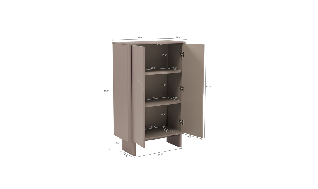 Manhattan Comfort Ella Accent Cabinet-Jennifer Furniture