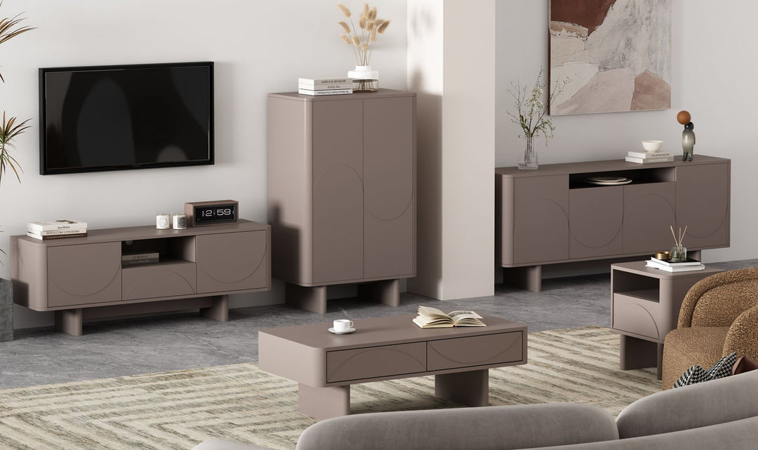 Manhattan Comfort Ella Wooden Sideboard-Jennifer Furniture 