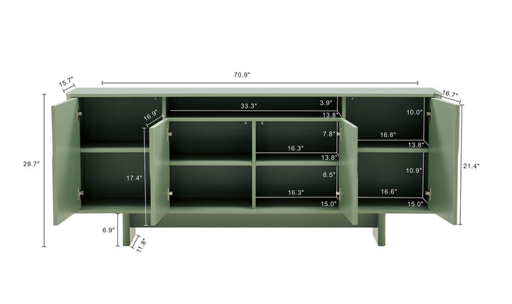 Manhattan Comfort Ella Wooden Sideboard-Jennifer Furniture 