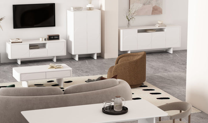 Manhattan Comfort Ella Wooden Sideboard-Jennifer Furniture