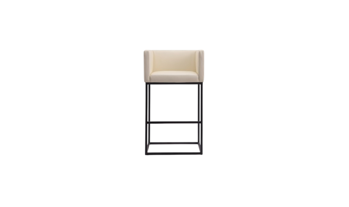 Manhattan Comfort Embassy Metal Upholstered Barstool-Jennifer Furniture