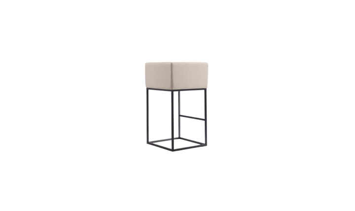 Manhattan Comfort Embassy Metal Upholstered Barstool-Jennifer Furniture