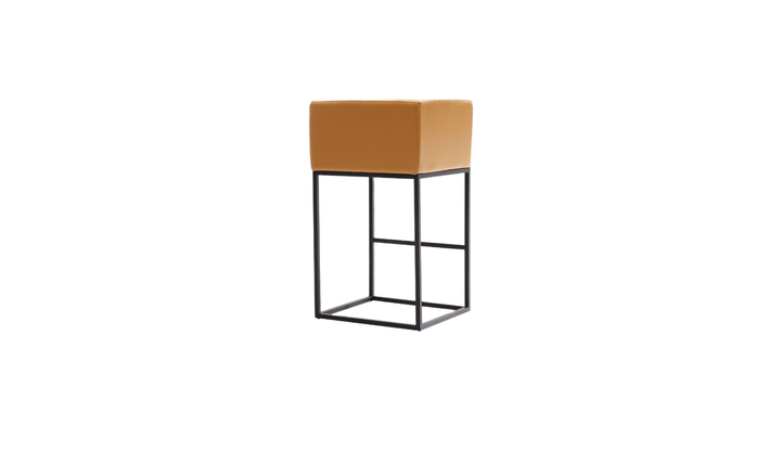 Manhattan Comfort Embassy Metal Upholstered Counter Stool-Jennifer Furniture