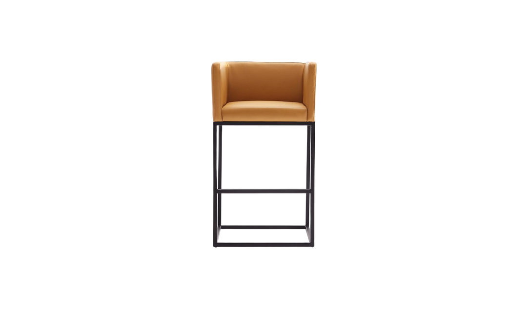 Manhattan Comfort Embassy Metal Upholstered Counter Stool-Jennifer Furniture