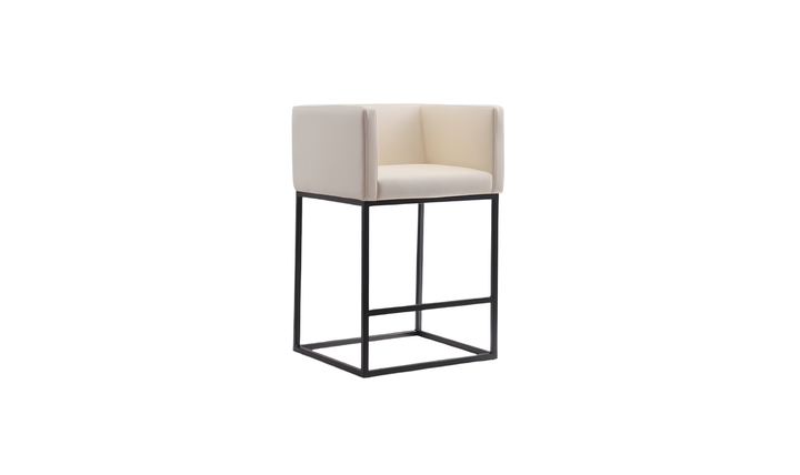 Manhattan Comfort Embassy Metal Upholstered Counter Stool-Jennifer Furniture