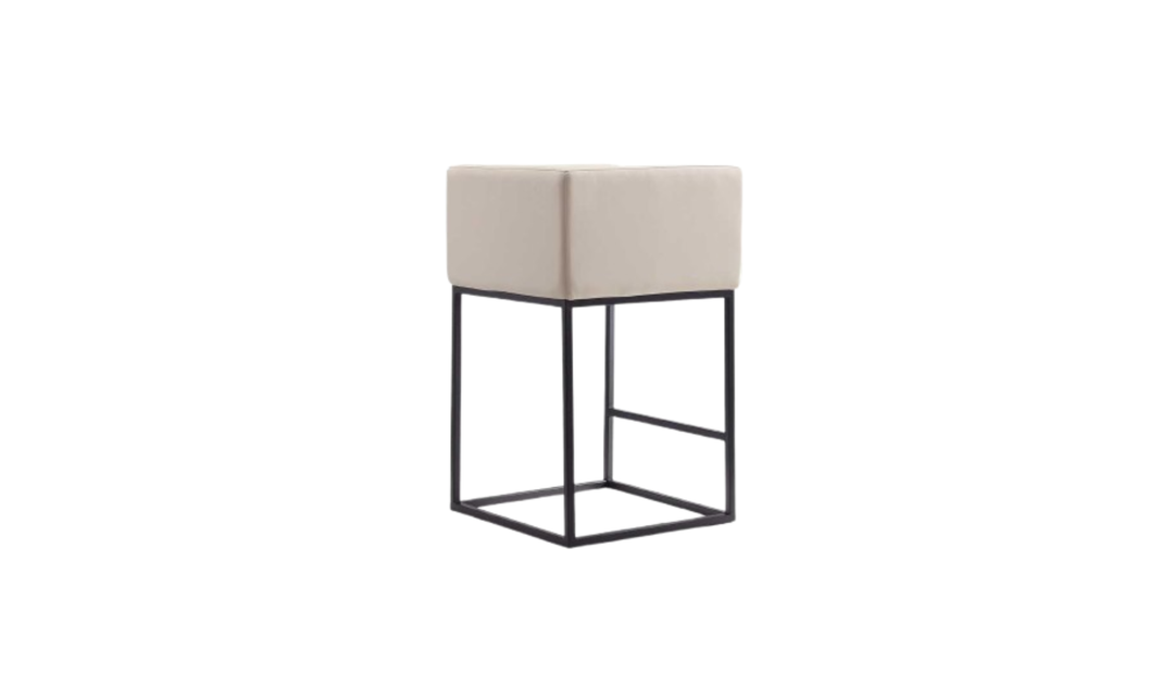 Manhattan Comfort Embassy Metal Upholstered Counter Stool-Jennifer Furniture