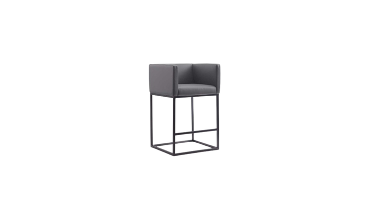 Manhattan Comfort Embassy Metal Upholstered Counter Stool-Jennifer Furniture