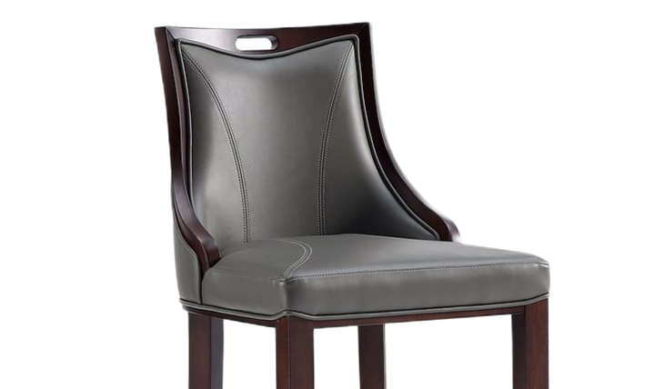 Manhattan Comfort Emperor Wood Upholstered Barstool-Jennifer Furniture