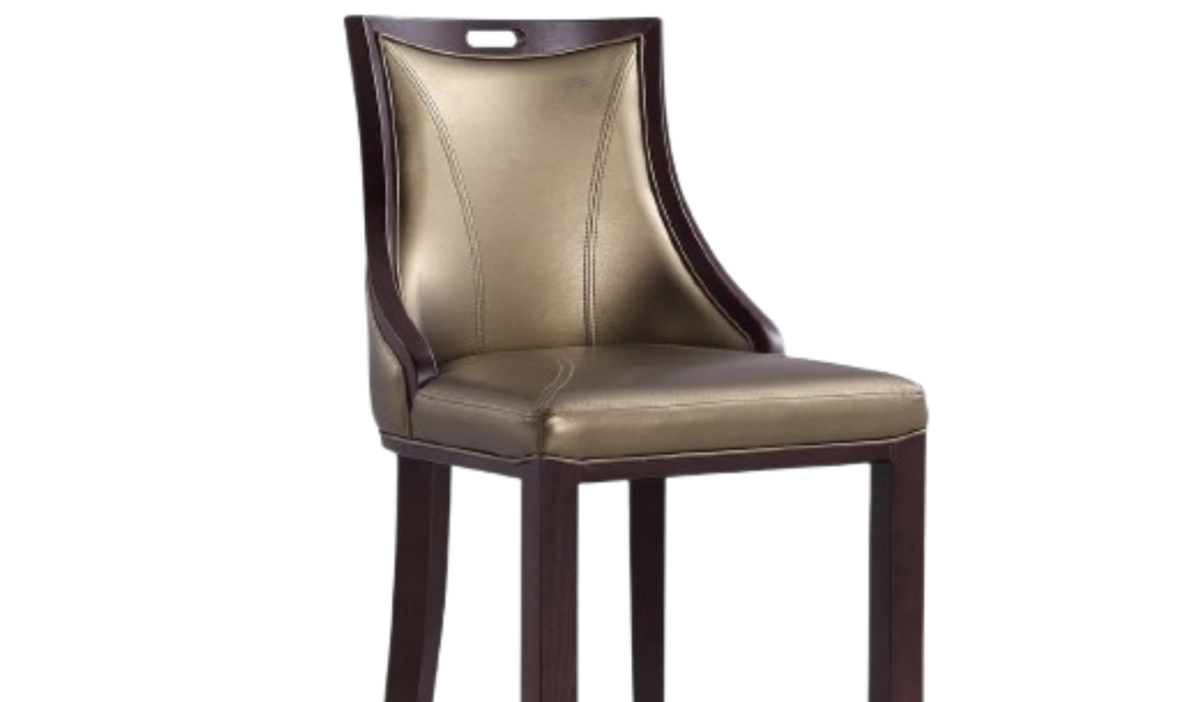 Manhattan Comfort Emperor Wood Upholstered Barstool-Jennifer Furniture