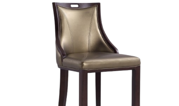 Manhattan Comfort Emperor Wood Upholstered Barstool-Jennifer Furniture