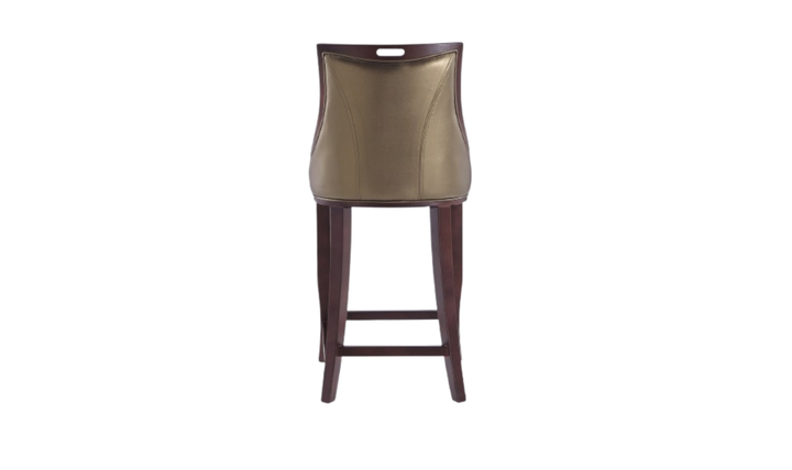 Manhattan Comfort Emperor Wood Upholstered Barstool-Jennifer Furniture