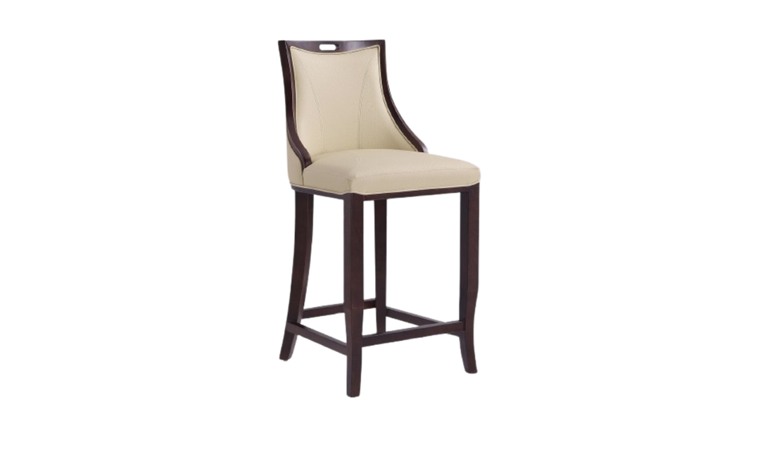 Manhattan Comfort Emperor Wood Upholstered Barstool