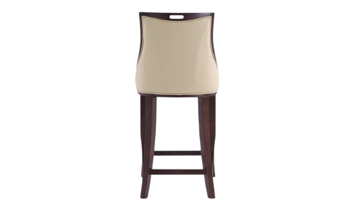 Manhattan Comfort Emperor Wood Upholstered Barstool-Jennifer Furniture