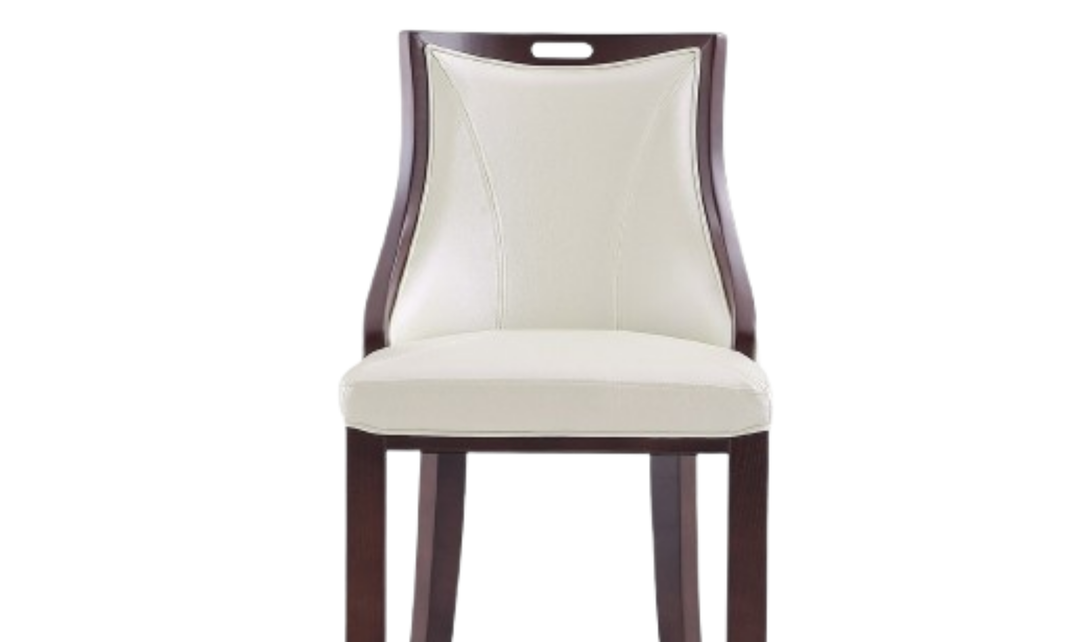 Manhattan Comfort Emperor Wood Upholstered Barstool-Jennifer Furniture