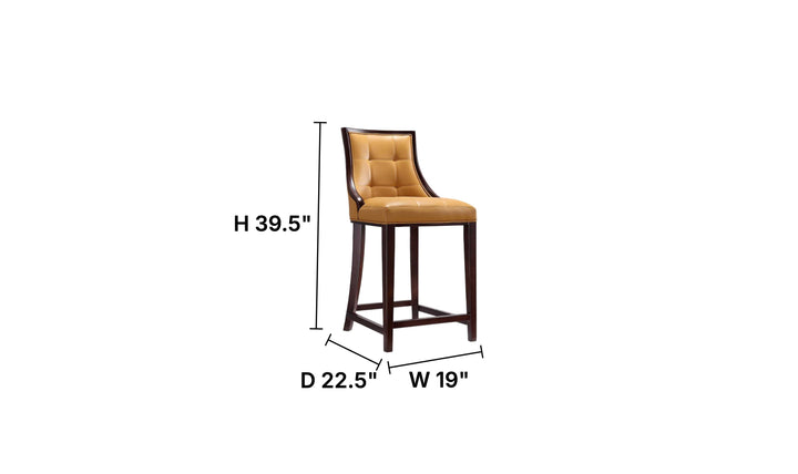 Manhattan Comfort Fifth Avenue Wood Upholstered Counter Stool
