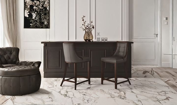 Manhattan Comfort Fifth Avenue Wood Upholstered Counter Stool
