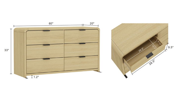 Manhattan Comfort Grace Wooden Dresser With Six-Drawer-jennifer