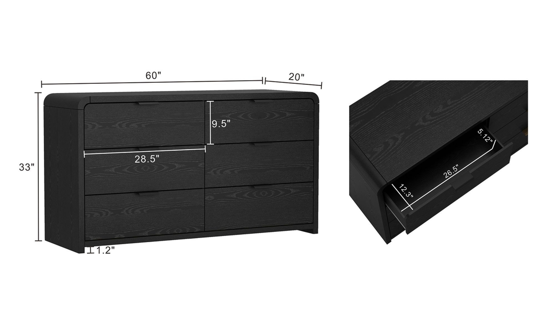 Manhattan Comfort Grace Wooden Dresser With Six-Drawer-jennifer