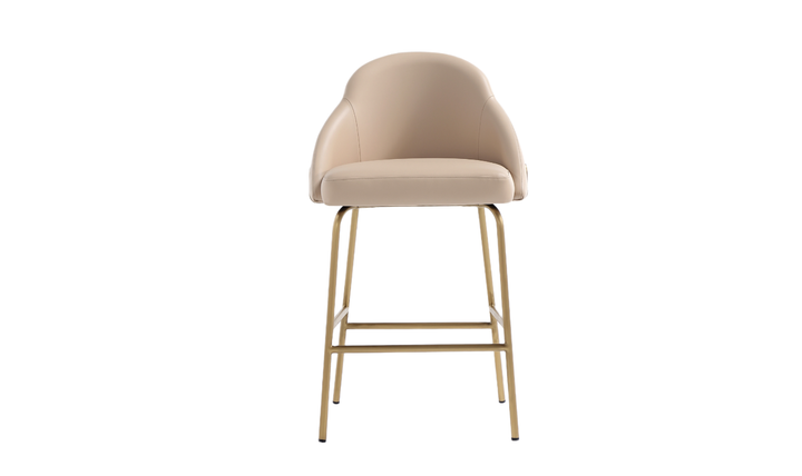Manhattan Comfort Gracie Metal Upholstered Counter Stool