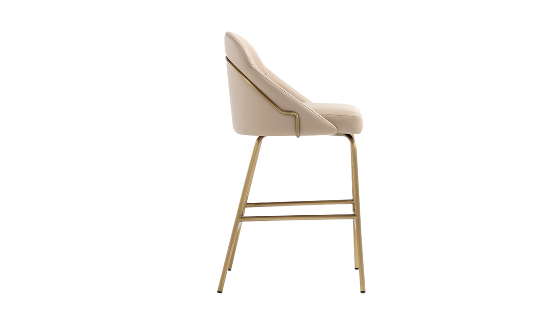 Manhattan Comfort Gracie Metal Upholstered Counter Stool