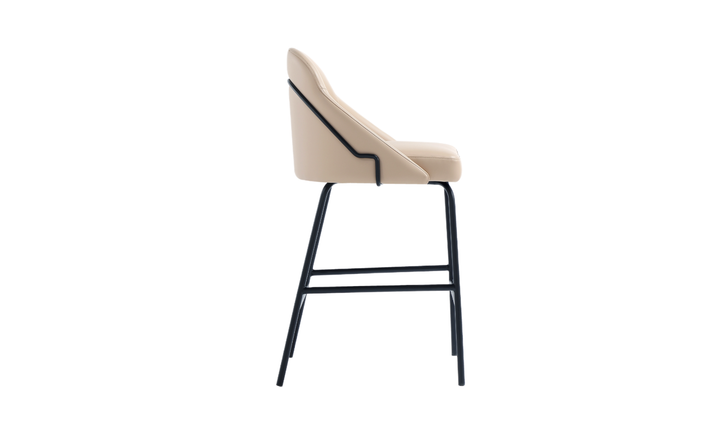 Manhattan Comfort Gracie Metal Upholstered Counter Stool