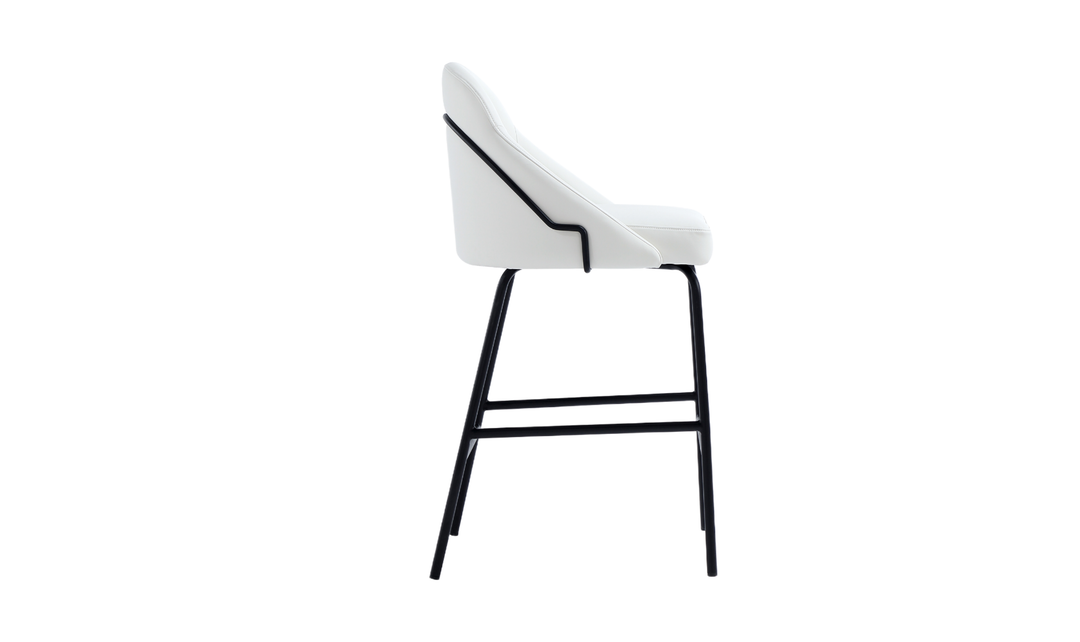 Manhattan Comfort Gracie Metal Upholstered Counter Stool
