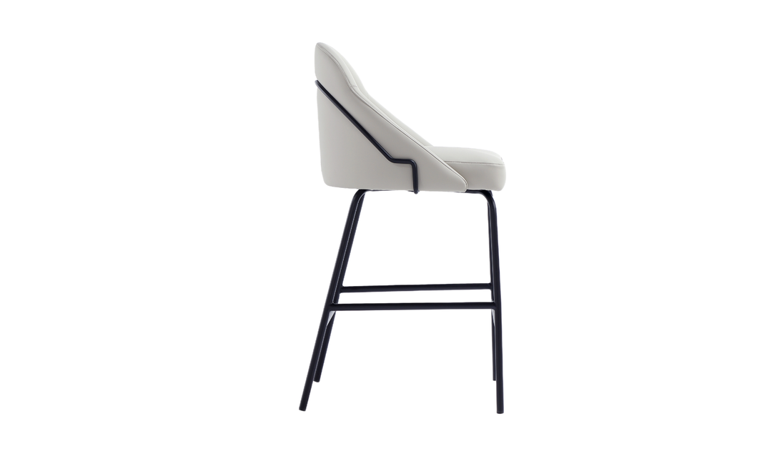 Manhattan Comfort Gracie Metal Upholstered Counter Stool