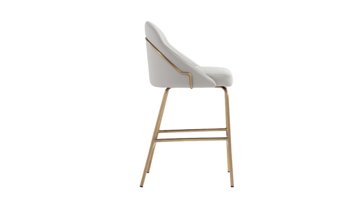 Manhattan Comfort Gracie Metal Upholstered Counter Stool