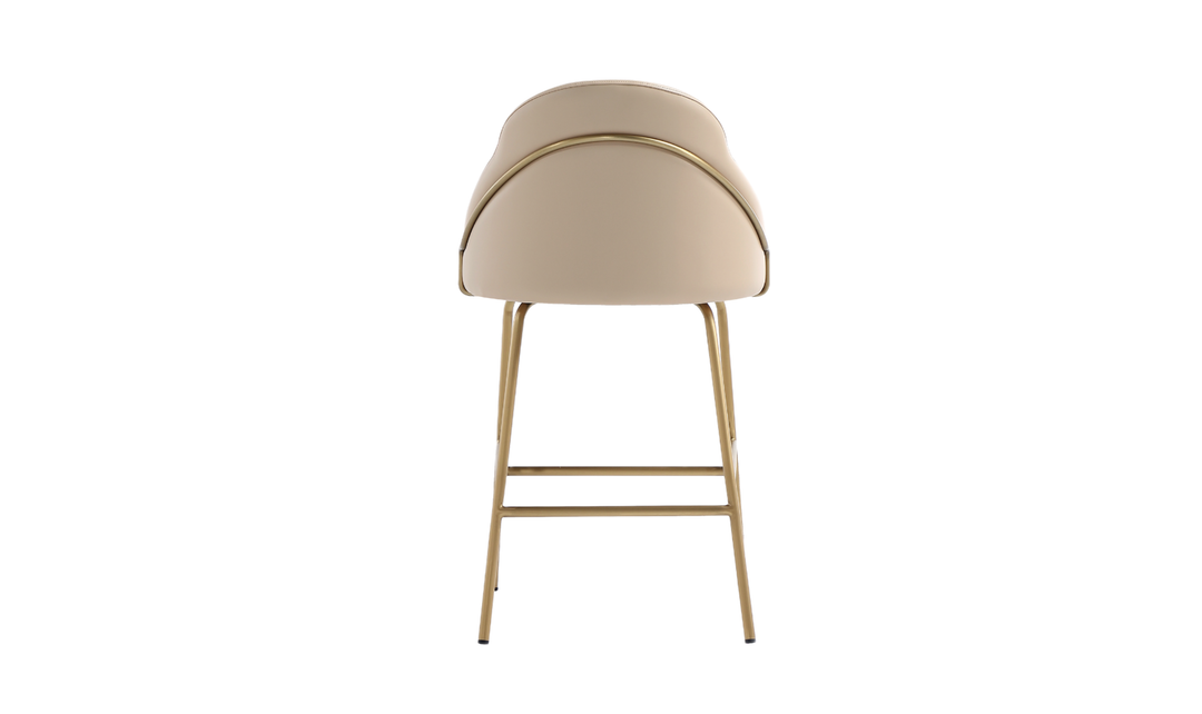 Manhattan Comfort Gracie Metal Upholstered Counter Stool