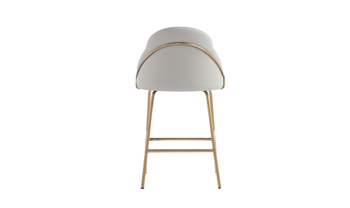Manhattan Comfort Gracie Metal Upholstered Counter Stool