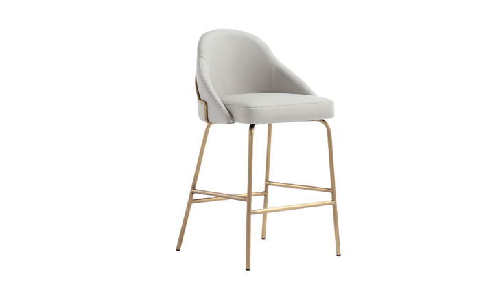Manhattan Comfort Gracie Metal Upholstered Counter Stool