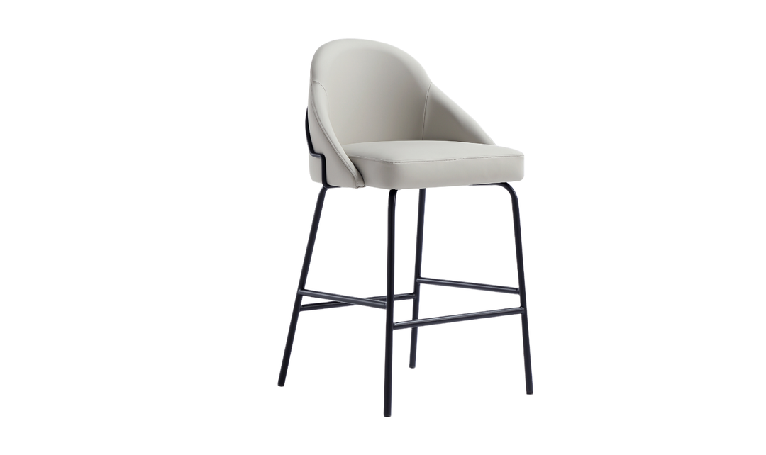 Manhattan Comfort Gracie Metal Upholstered Counter Stool