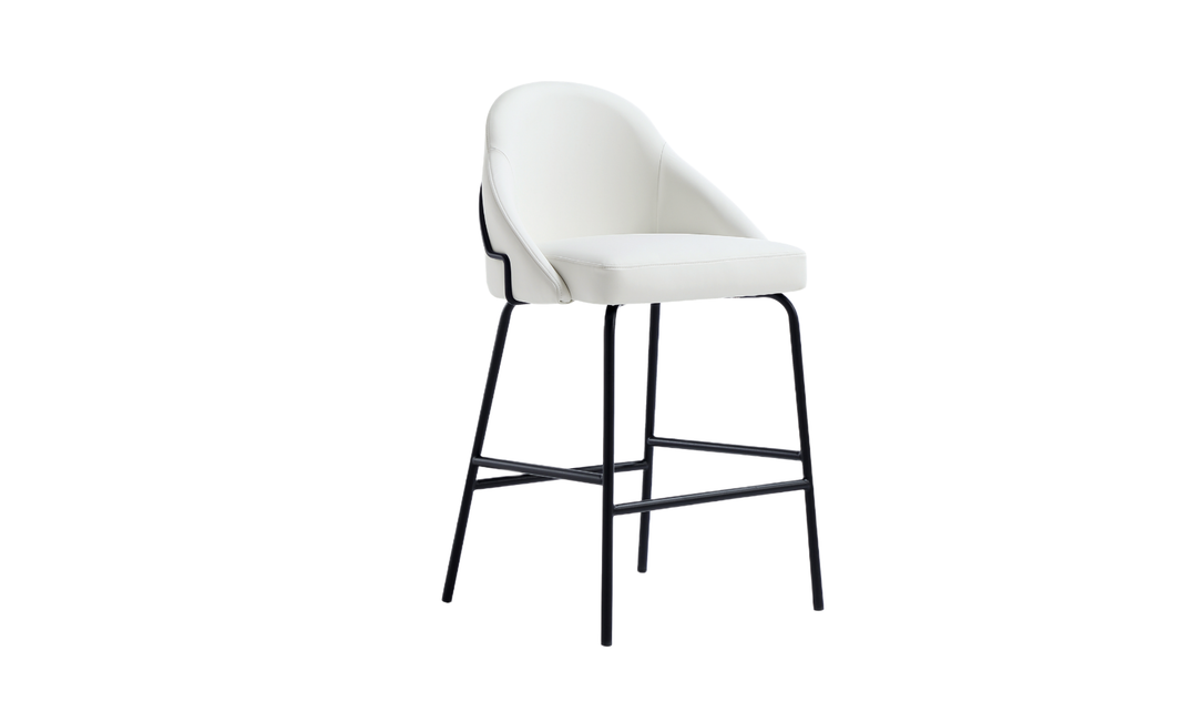 Manhattan Comfort Gracie Metal Upholstered Counter Stool