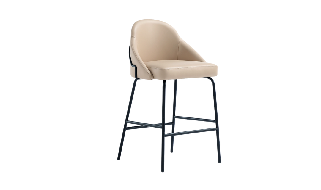 Manhattan Comfort Gracie Metal Upholstered Counter Stool