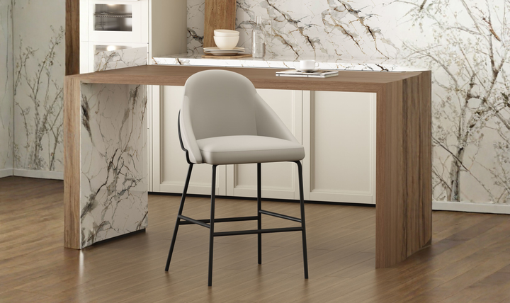 Manhattan Comfort Gracie Metal Upholstered Counter Stool