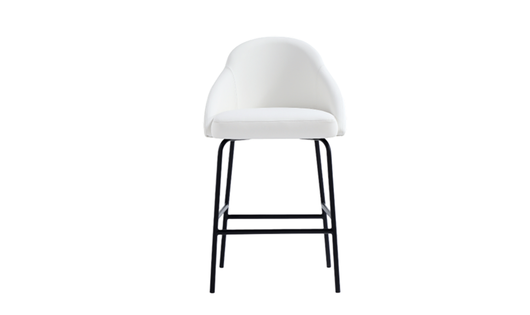Manhattan Comfort Gracie Metal Upholstered Counter Stool