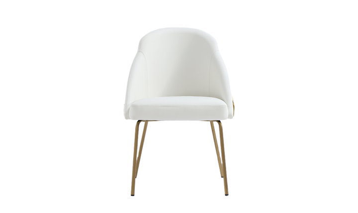 Manhattan Comfort Gracie Vegan Leather Metal Dining Chair--Jennifer Furniture