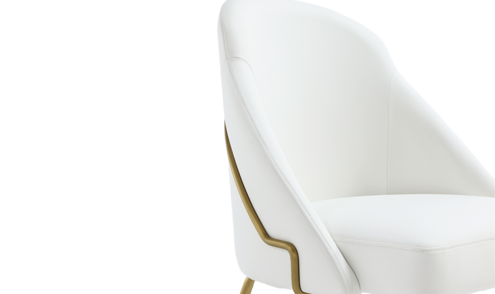 Manhattan Comfort Gracie Vegan Leather Metal Dining Chair--Jennifer Furniture